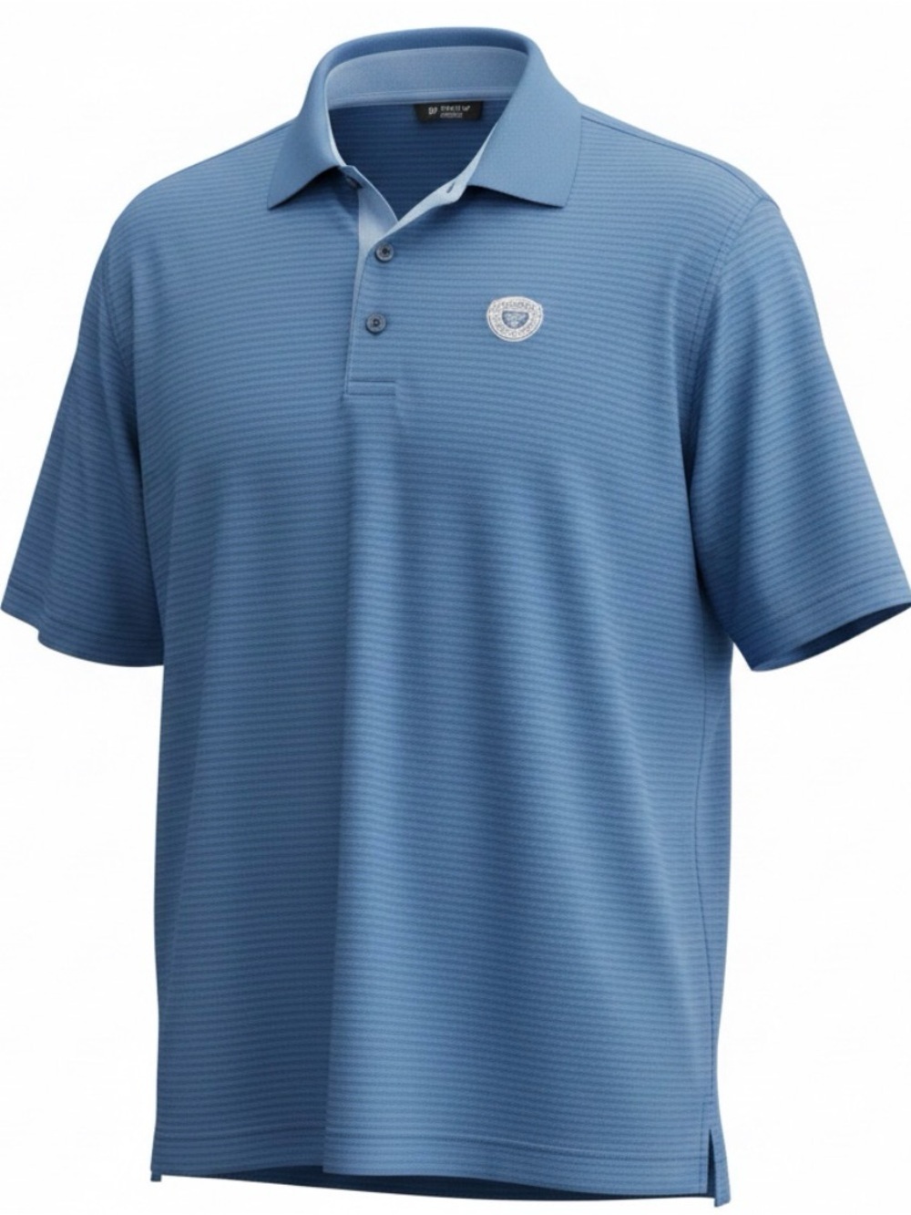 Footjoy Blue Striped Short Sleeve Dri-fit Performance Medinah Polo Shirt